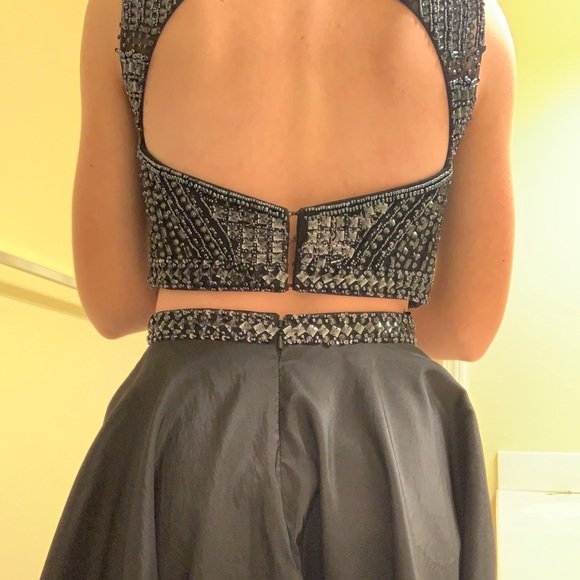 Milano Formals 2 Piece Black Dress - Picture 4 of 8